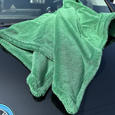Green Goblin Twisted Loop Microfiber Drying Towel 1200 GSM, 24x36