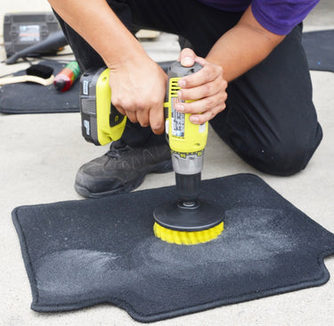 Yellow Medium Bristle Drill Brush