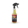 Bottle of tire cleaner with a spray nozzle on a white background